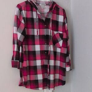 Love Potion Red and Black Plaid Shirt
